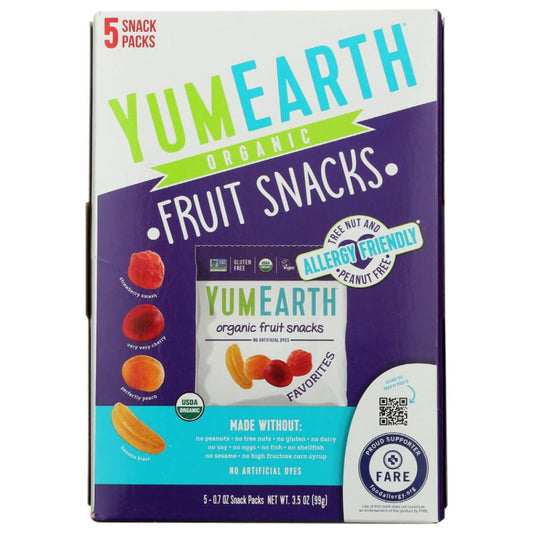 YUMEARTH: Organic Fruit Snacks 3.5 oz (Pack of 4) - Fruit Snacks - YUMEARTH