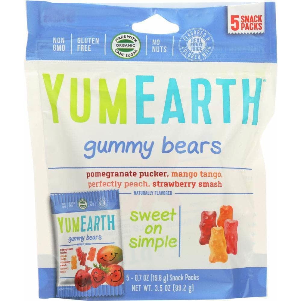 Yumearth Yumearth Organics Gummy Bears 5 Snack Packs, 3.5 oz