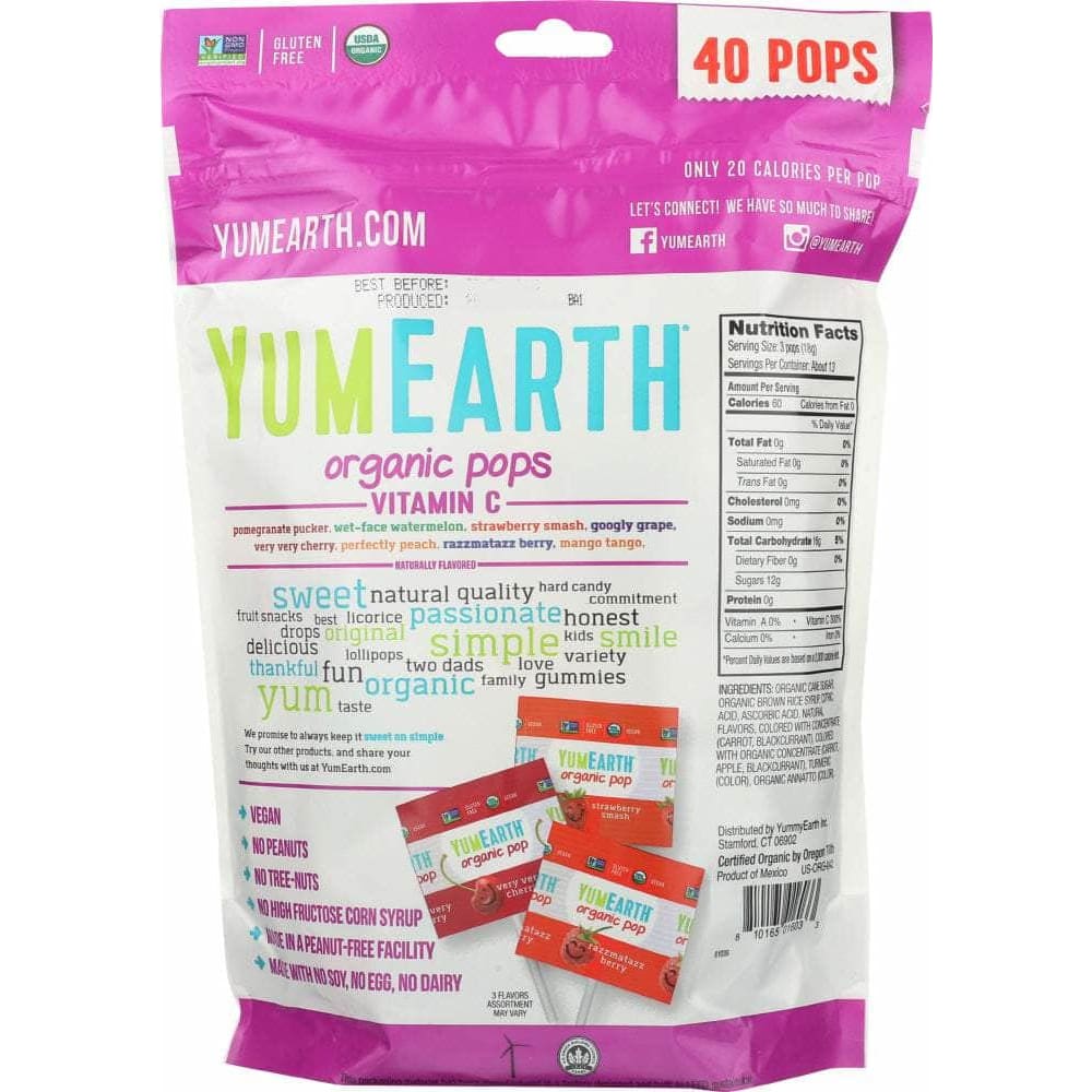 Yumearth Yumearth Organics, Organic Vitamin C Pops 40+ Pops, 8.5 oz
