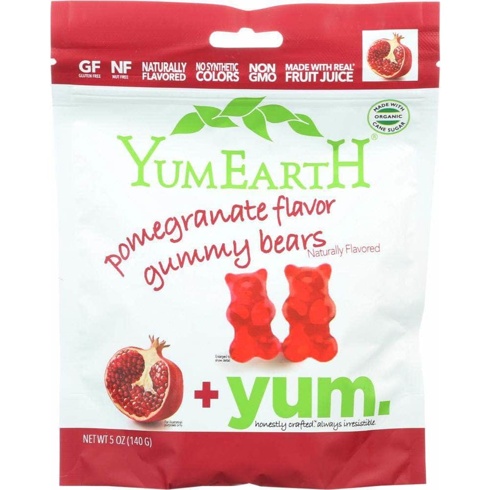 YUMEARTH Yumearth Pomegranate Gummy Bears + Yum, 5 Oz