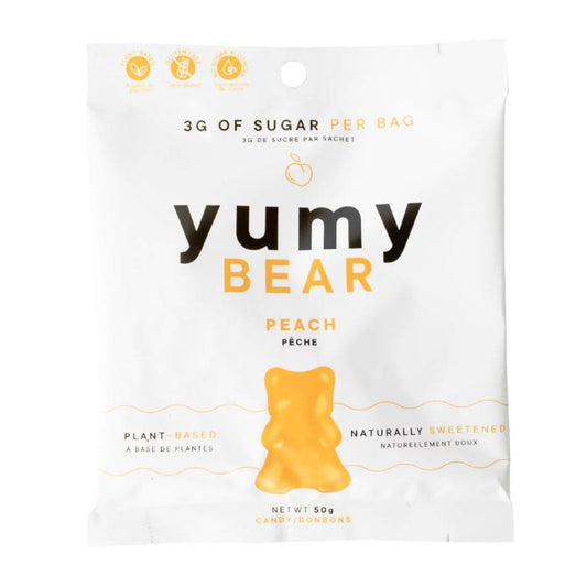 YUMY CANDY: Peach Gummy Bear 50 gm (Pack of 5) - Grocery > Chocolate Desserts and Sweets > Candy - YUMY CANDY