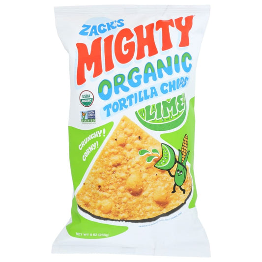 ZACKS MIGHTY: Chips Tortilla Lime 9 OZ (Pack of 5) - Tortilla & Corn Chips - ZACKS MIGHTY