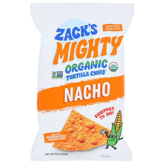 ZACKS MIGHTY: Chips Tortilla Nacho 9 OZ (Pack of 5) - Tortilla & Corn Chips - ZACKS MIGHTY