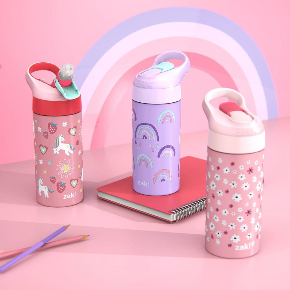 Zak Designs 14-oz. Stainless Steel Vacuum Insulated Riverside 3-Pack - Kids’ Tableware - Zak