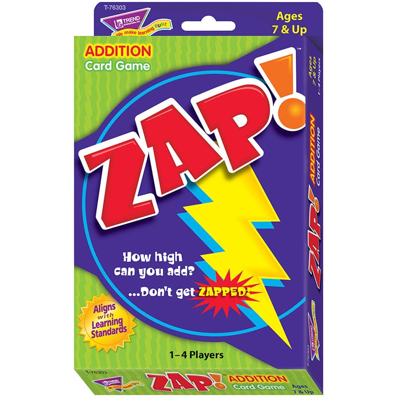 Zap Addition Card Game (Pack of 3) - Card Games - Trend Enterprises Inc.