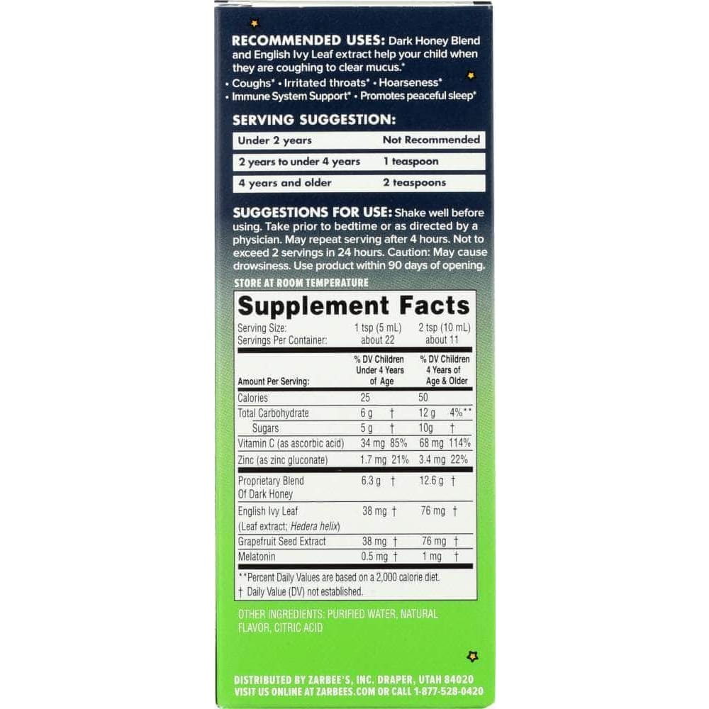 ZARBEES Zarbees Child Nighttime Mucus, 4 Fo