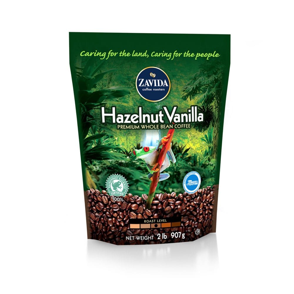 Zavida Coffee® Whole Bean Coffee Hazelnut Vanilla (2 lb.) - Whole Bean Coffee - Zavida