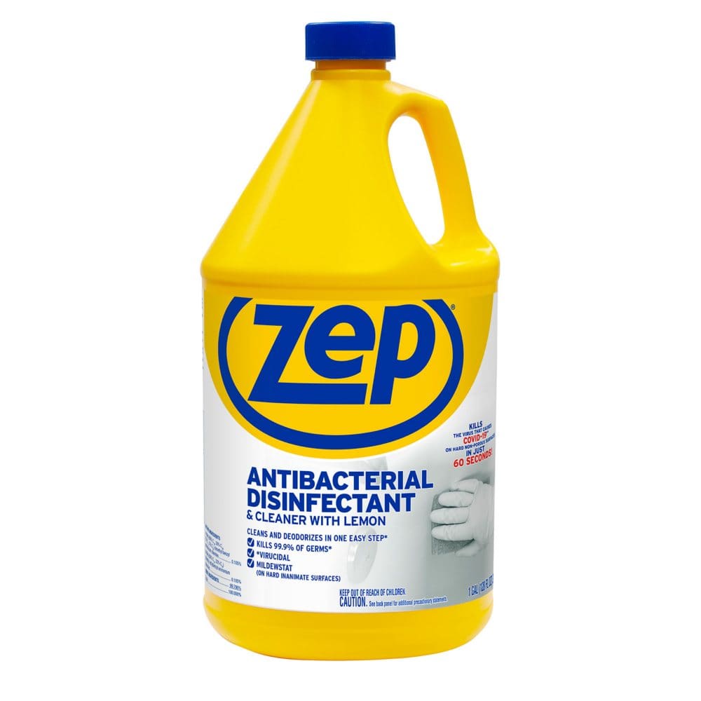 Zep Commercial Anti-Bacterial Disinfectant and Cleaner with Lemon (1gal.) - Cleaning Supplies - Zep Commercial