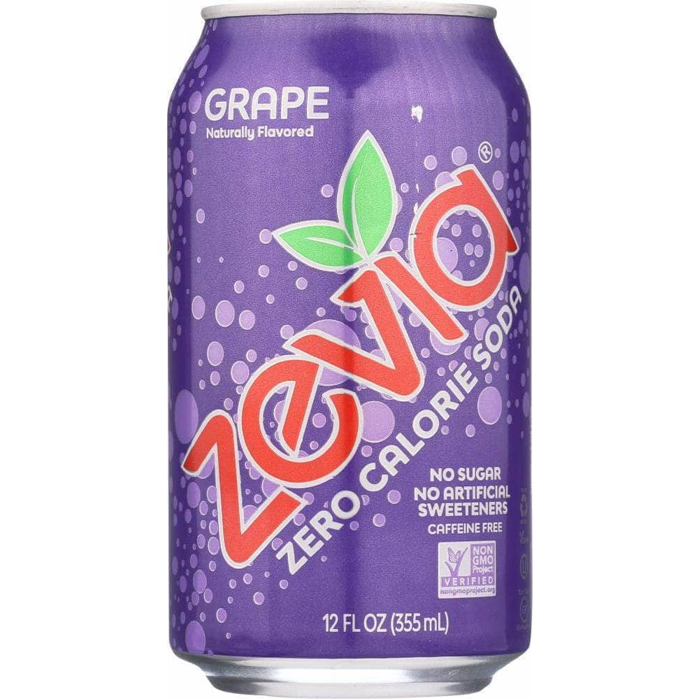Zevia Zevia All Natural Zero Calorie Soda Grape 6-12 fl oz, 72 fl oz