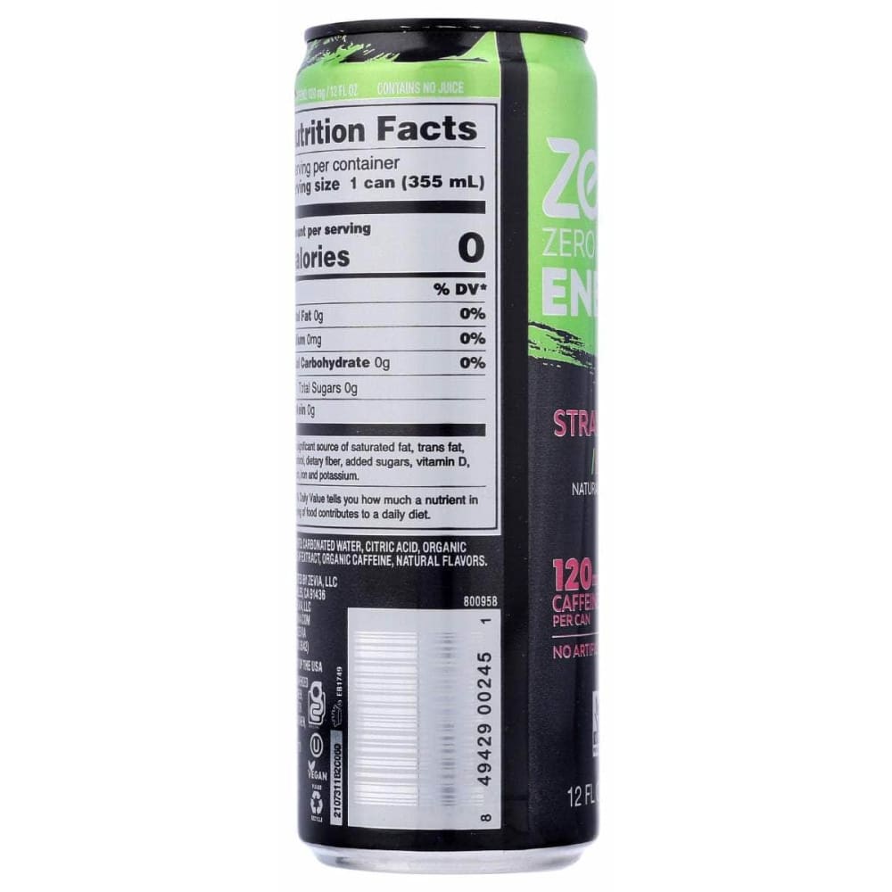 Zevia Grocery > Beverages > Energy Drinks ZEVIA: Drink Energy Strwbry Kiwi, 12 fo