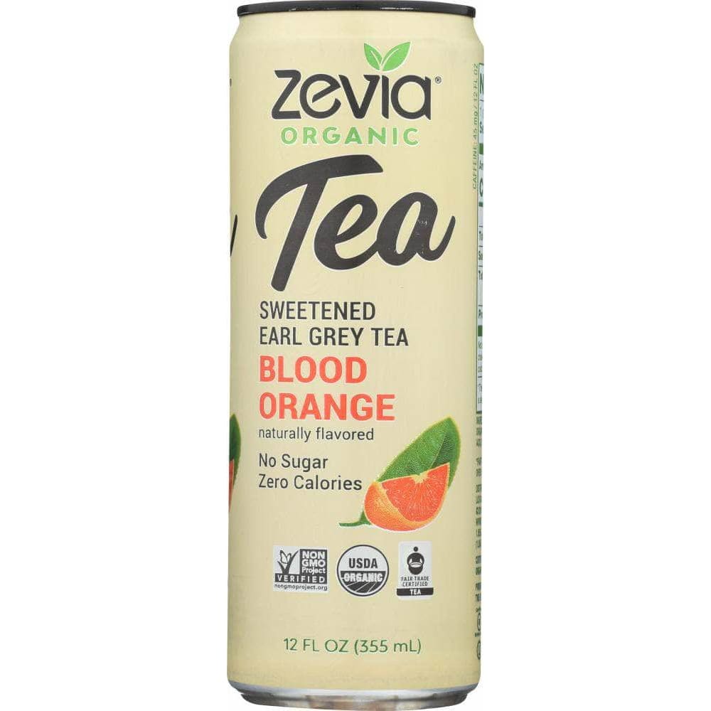 ZEVIA Zevia Organic Sweetened Earl Grey Tea Blood Orange, 12 Fo