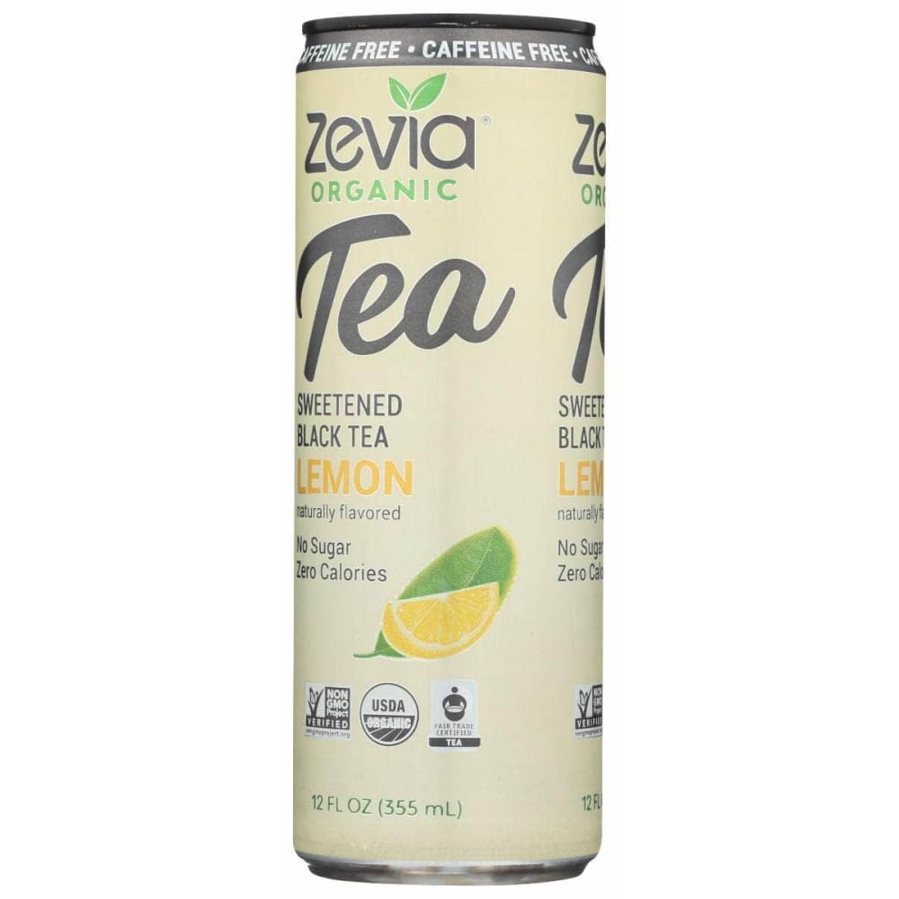 ZEVIA ZEVIA Sweetened Black Tea Lemon Caffeine Free, 12 fo