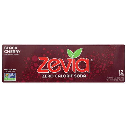 ZEVIA: Zero Calorie Black Cherry Soda 144 fo - Beverages > Sodas - ZEVIA