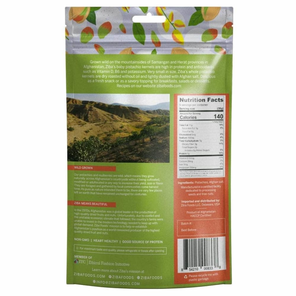 ZIBA FOODS Ziba Foods Kernel Pistchio Rstd Sltd, 5.3 Oz