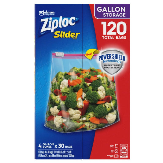 Ziploc 1-Gal. Slider Storage Bags 120 pk. - Ziploc