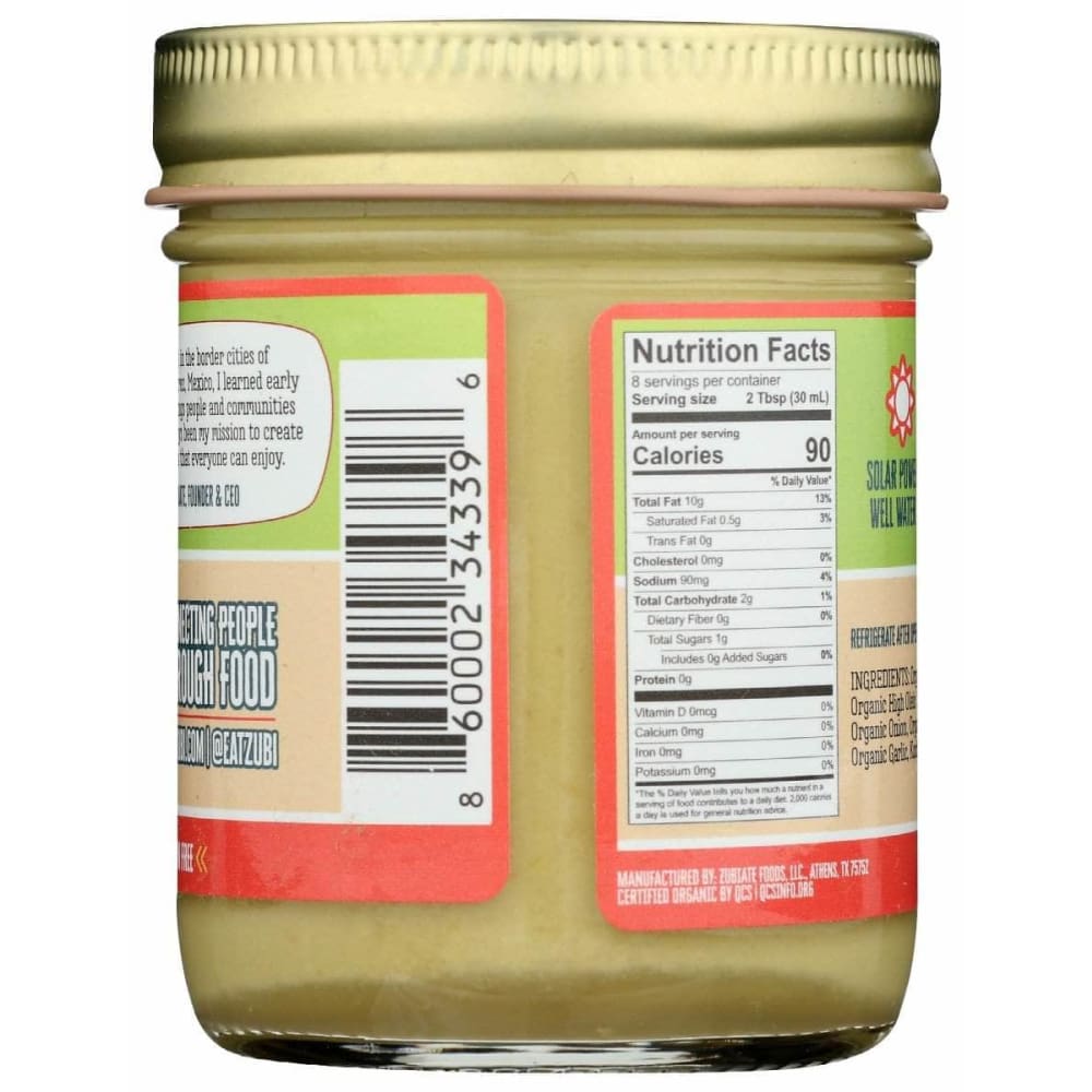 ZUBIS Zubis Dip Crema Jalapeno Org, 8 Oz