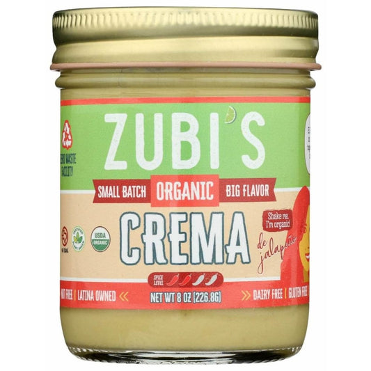 ZUBIS Zubis Dip Crema Jalapeno Org, 8 Oz