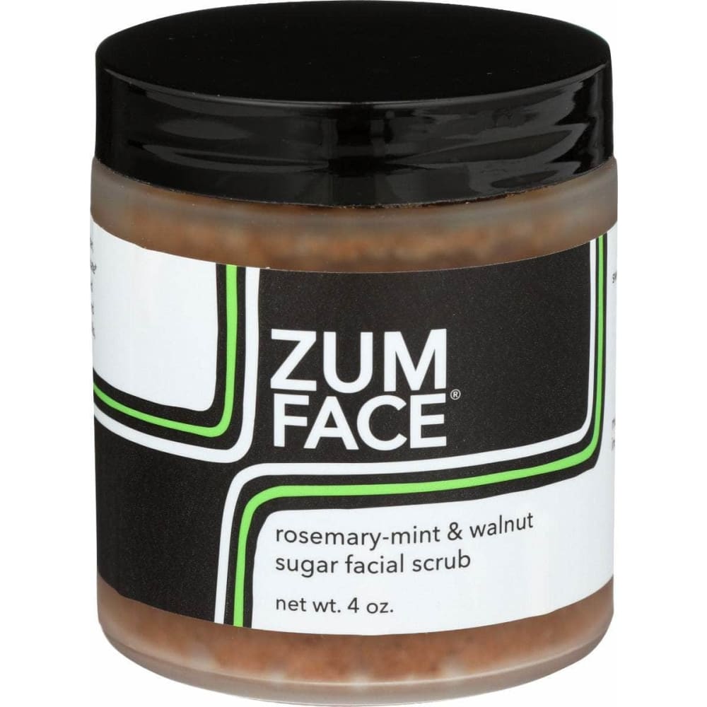 ZUM ZUM Rosemary Mint and Walnut Zum Face Sugar Facial Scrub, 4 oz