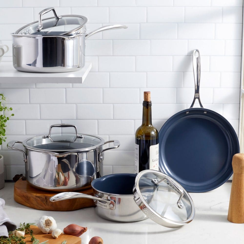 ZWILLING Clad CFX 7-Piece Stainless Steel Ceramic Nonstick Cookware Set - Flash Savings - ZWILLING