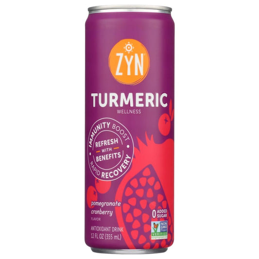 ZYN: Pomegranate Cranberry Turmeric Wellness Drink 12 fo (Pack of 5) - Grocery > Beverages > Juices - ZYN