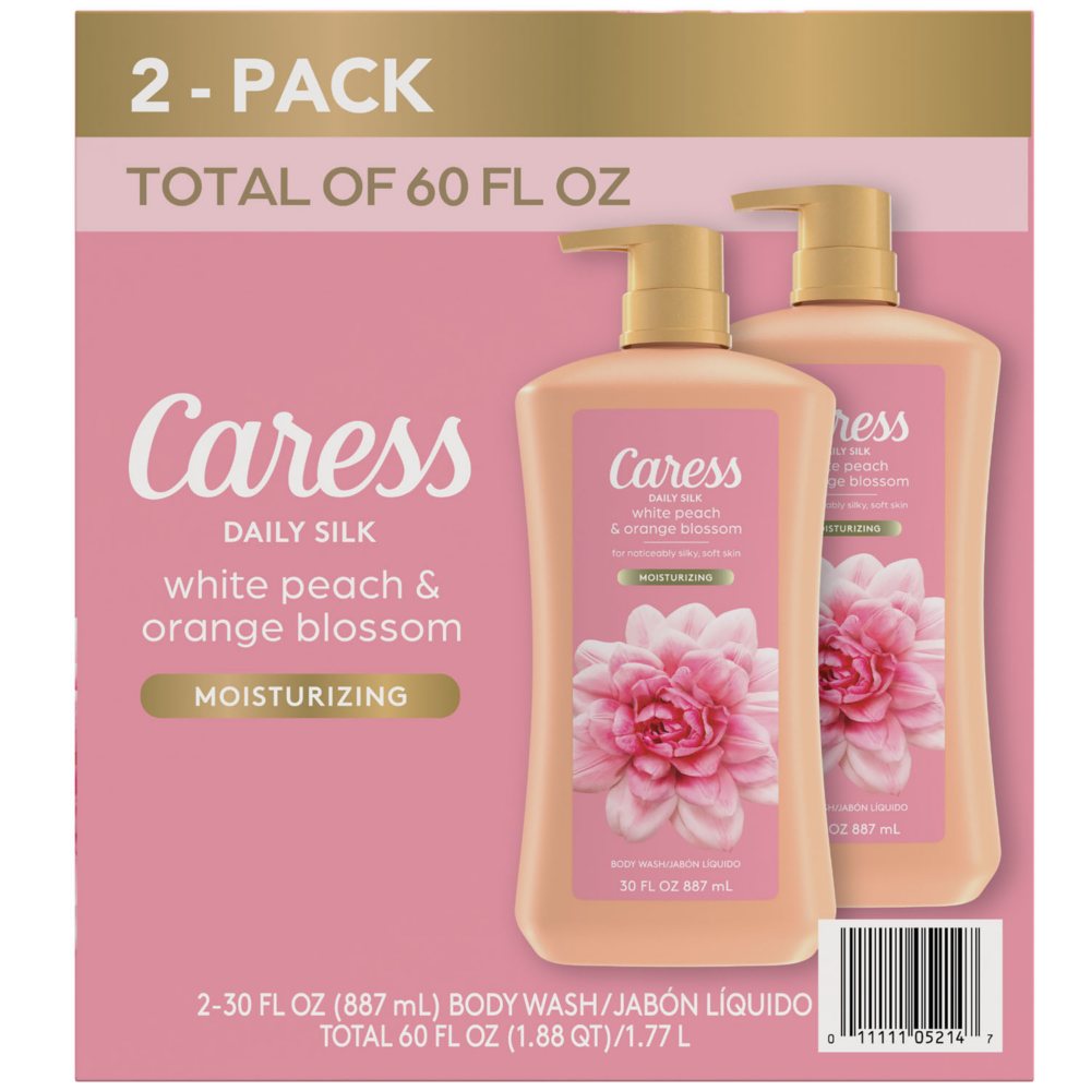 Caress Daily Silk Hydrating Body Wash, White Peach & Orange Blossom (30 fl. oz., 2 pk.)