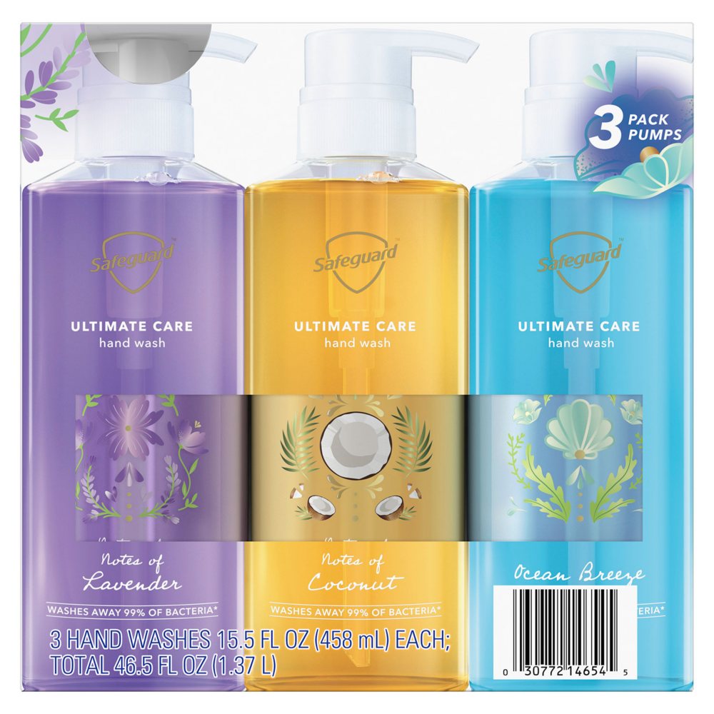Safeguard Ultimate Care Hand Wash, Variety Pack (15.5 fl. oz., 3 pk.)
