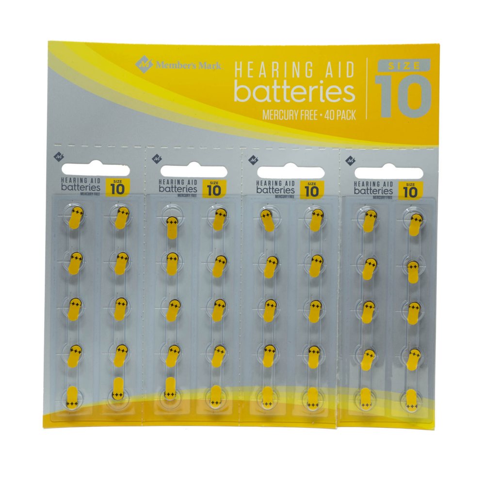 Member's Mark Hearing Aid Batteries, Size 10A (40 ct.)