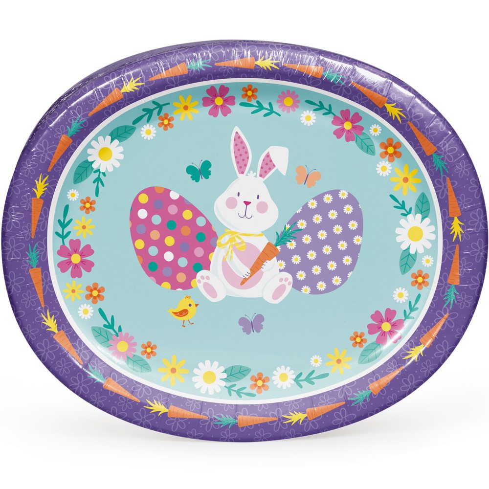 Member's Mark Easter Oval Paper Plates, 10" x 12" (50 ct.)