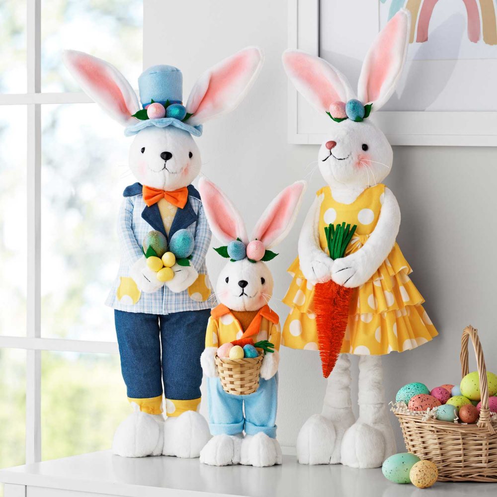 Member's Mark Plush Bunny Decor, Set of 3