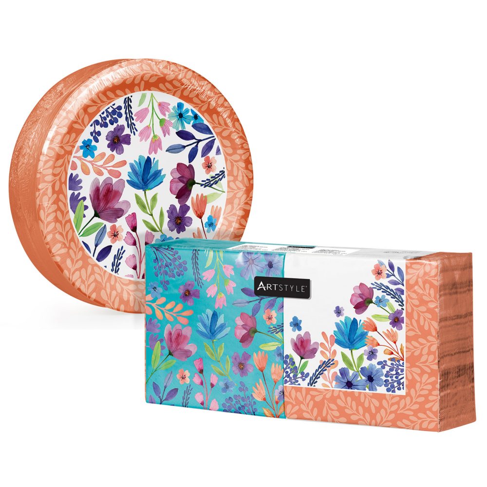 Artstyle Spring Paper Plates & Napkins Kit (285 ct.)