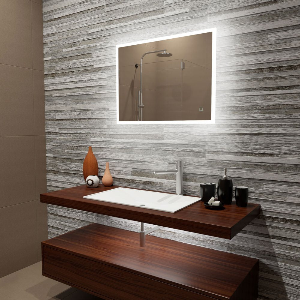 Reflection Edged Lit Dimmable, Anti-Fog LED Mirror
