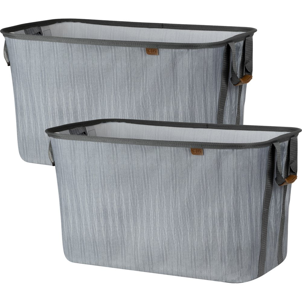 CleverMade Collapsible Fabric Laundry Basket Premium 2 pack - Laundry Organization - CleverMade