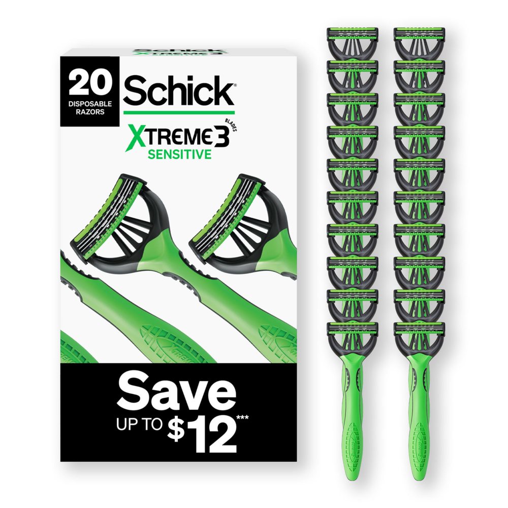 Schick Xtreme3 Sensitive Disposable Razors for Men (20 ct.)