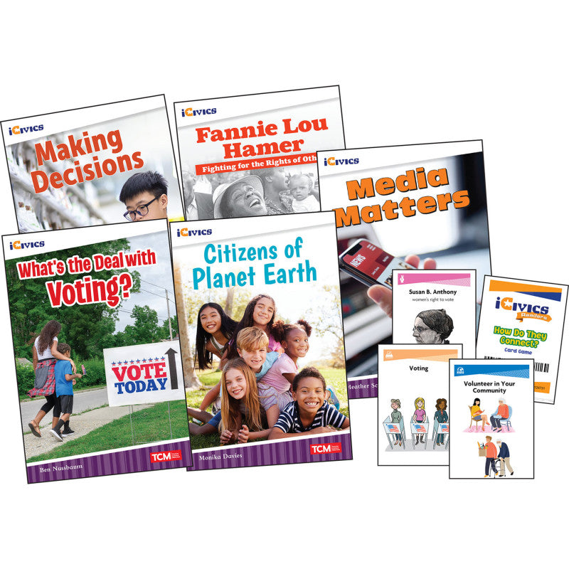 Icivic Gr4 Community & Social Aware 5 Book Set & Game Cards