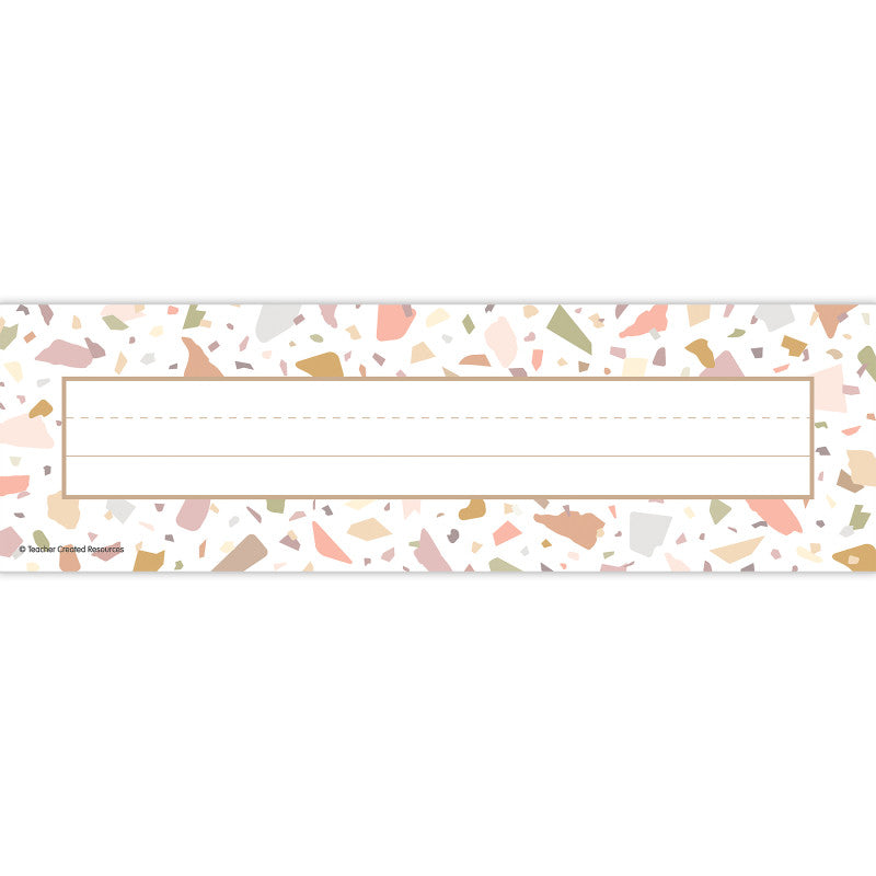 Terrazzo Tones Flat Name Plates (Pack of 10)