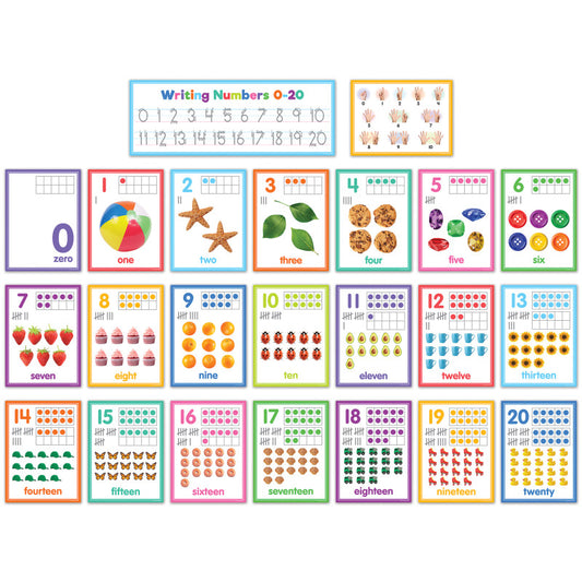 Colorful Numbers Bulletin Board (Pack of 3)
