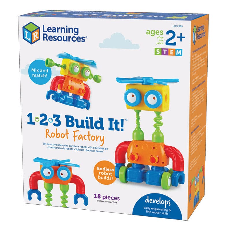 1-2-3 Build It Robot Factory - Blocks & Construction Play - Learning Resources