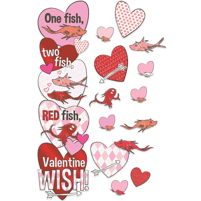 1 Fish 2 Fish Valentines Day Door Decor Kit (Pack of 6) - Banners - Eureka