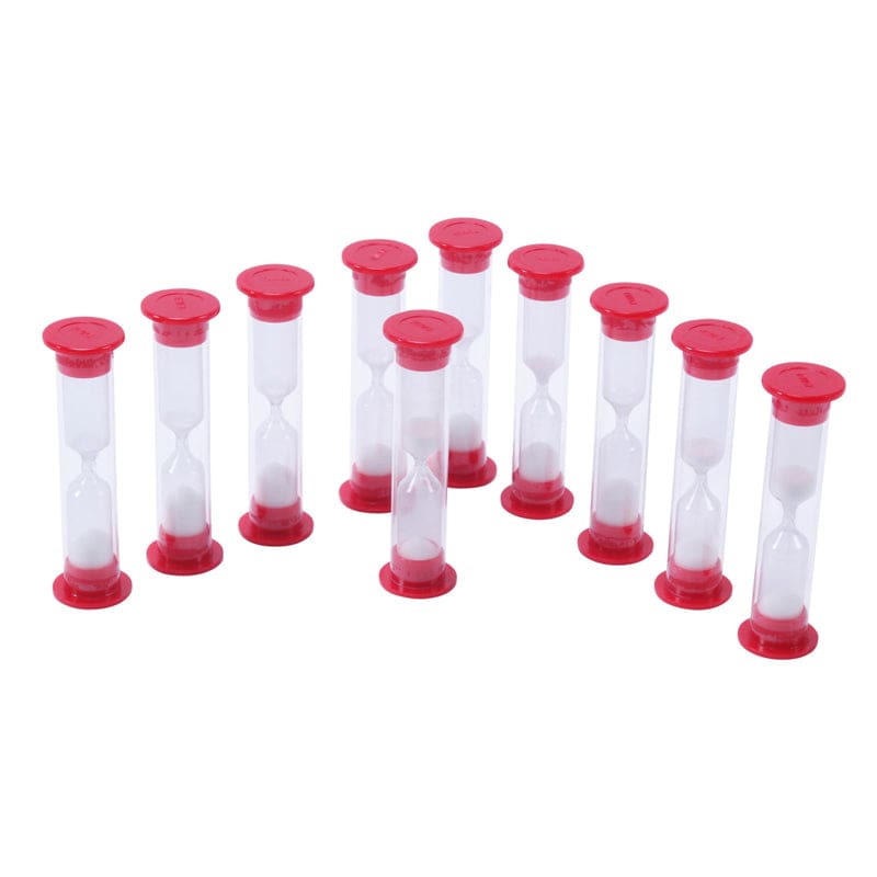 1 Minute Sand Timers Set Of 10 (Pack of 6) - Sand Timers - Learning Advantage