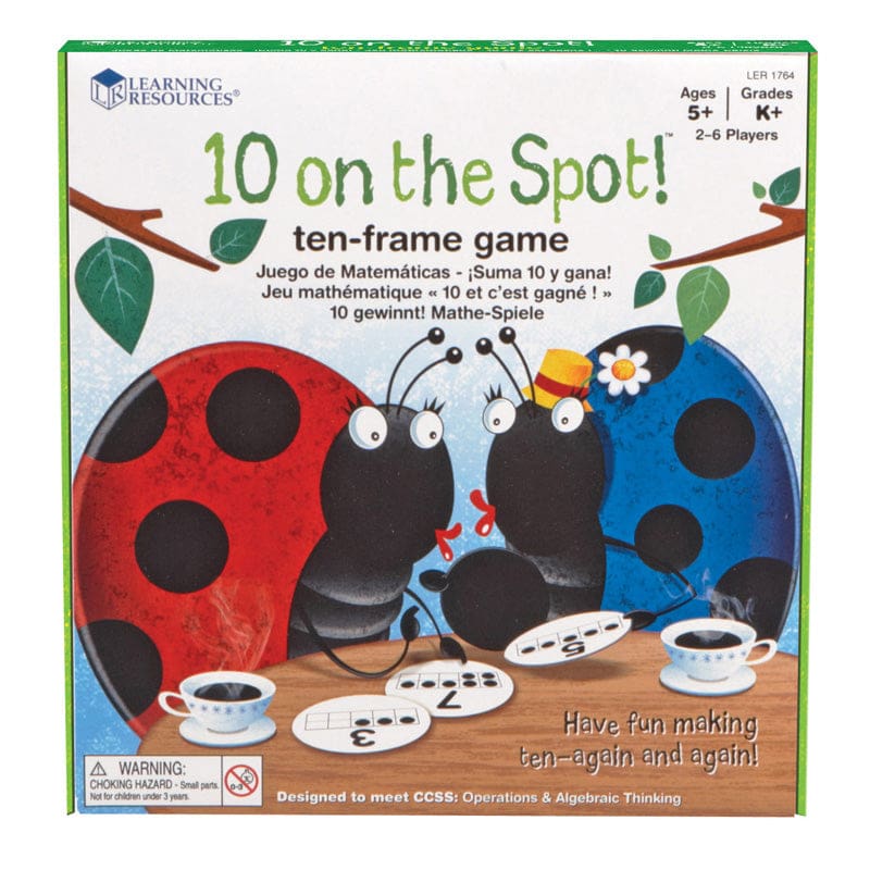 10 On The Spot Ten Frame Game (Pack of 2) - Math - Learning Resources
