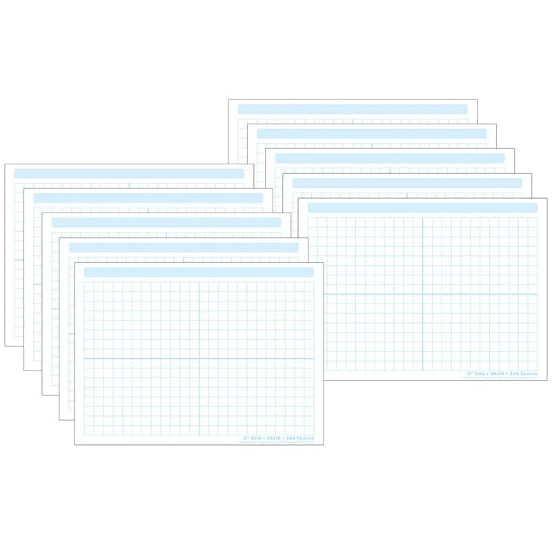 10 Pk Postermat 1/2In Grid Block (Pack of 2) | ShelHealth
