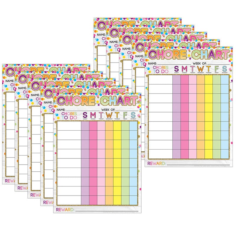 10 Pk Postermat Chores Confetti (Pack of 2) - Miscellaneous - Ashley Productions