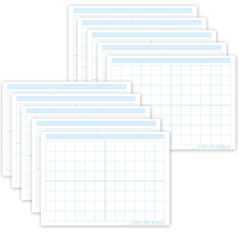 10 Pk Postermat Poly 1In Grid Block (Pack of 2) - Math - Ashley Productions