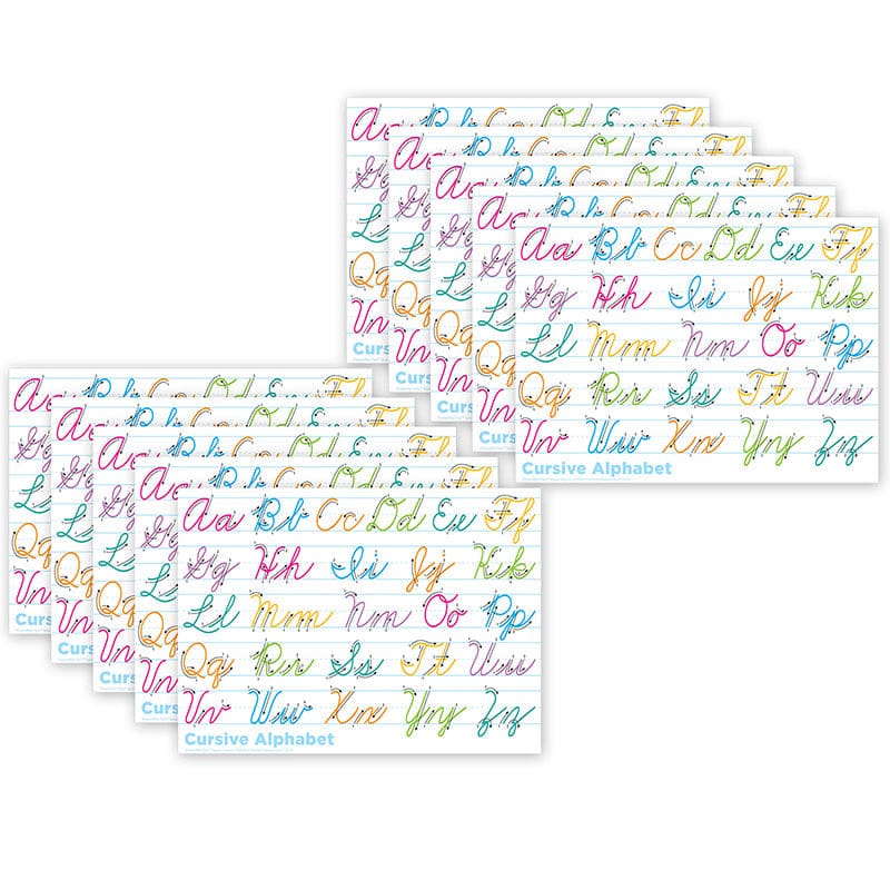 10 Pk Postermat Traditional Cursive (Pack of 2) - Language Arts - Ashley Productions