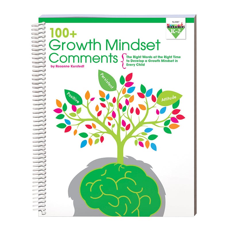 100 Growth Mindset Comments Gr K-2 (Pack of 2) - Motivational - Newmark Learning