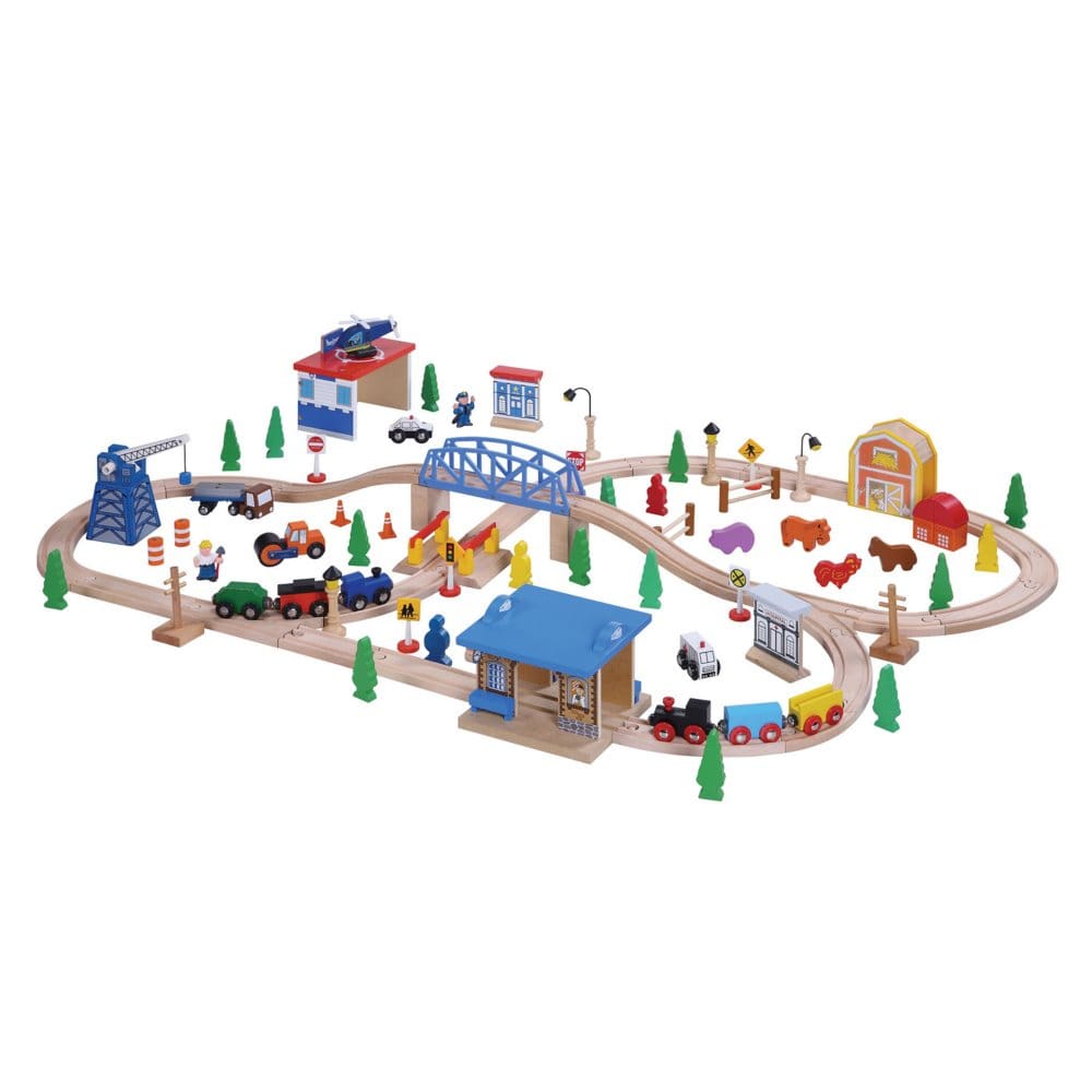 100 Piece Wooden Train Set - Kids Toys By Age - Unknown