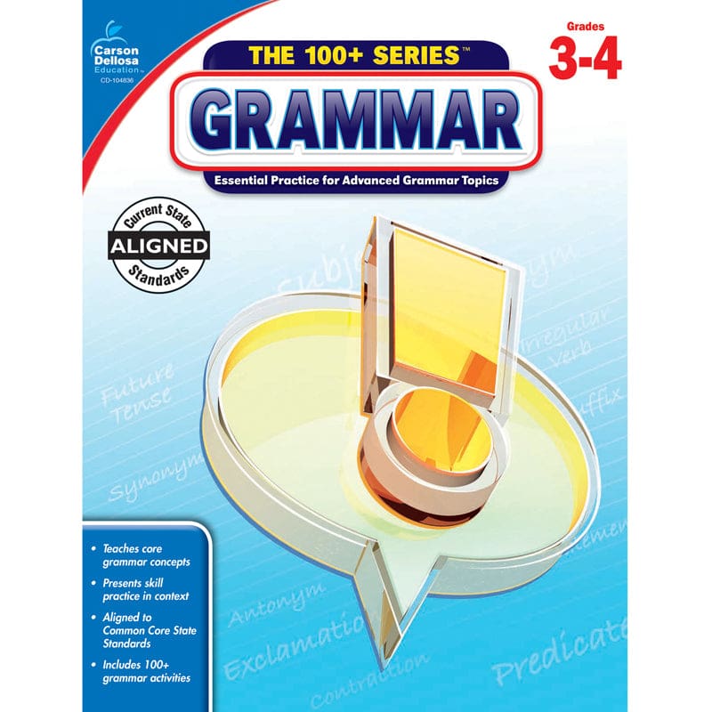 100 Plus Grammar Workbook Gr 3-4 (Pack of 3) - Grammar Skills - Carson Dellosa Education