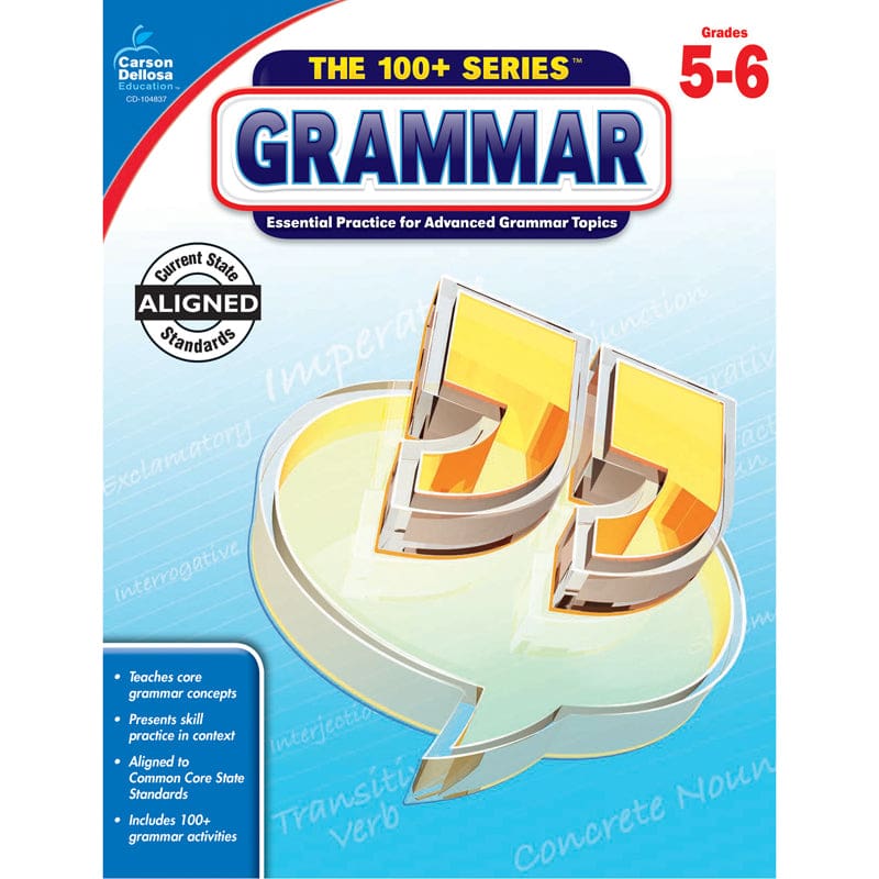 100 Plus Grammar Workbook Gr 5-6 (Pack of 3) - Grammar Skills - Carson Dellosa Education