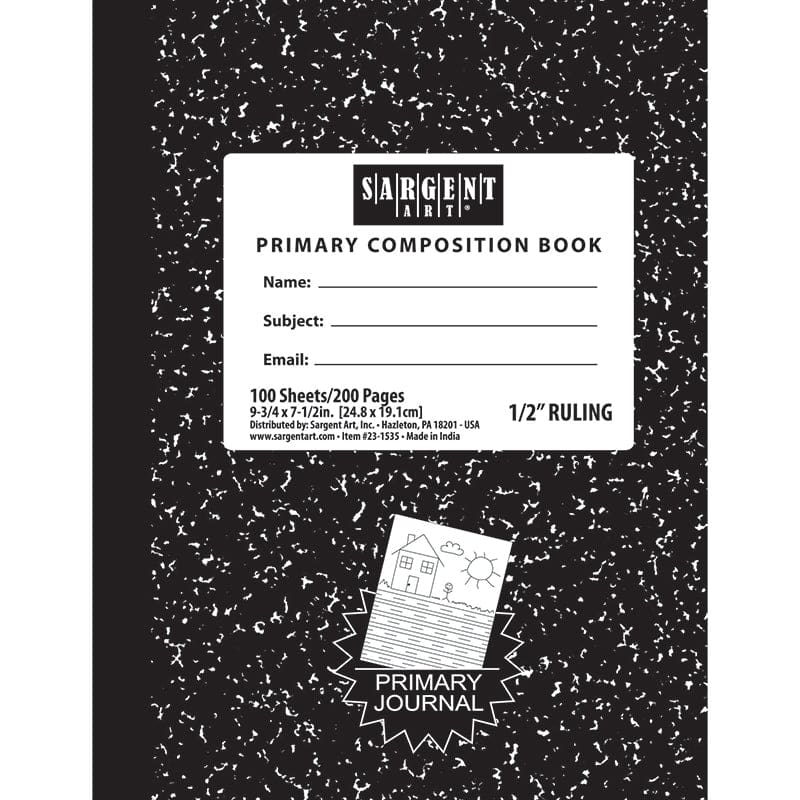 100 Sheets Hard Cover Primary Ruled Composition Notebook (Pack of 12) - Note Books & Pads - Sargent Art Inc.