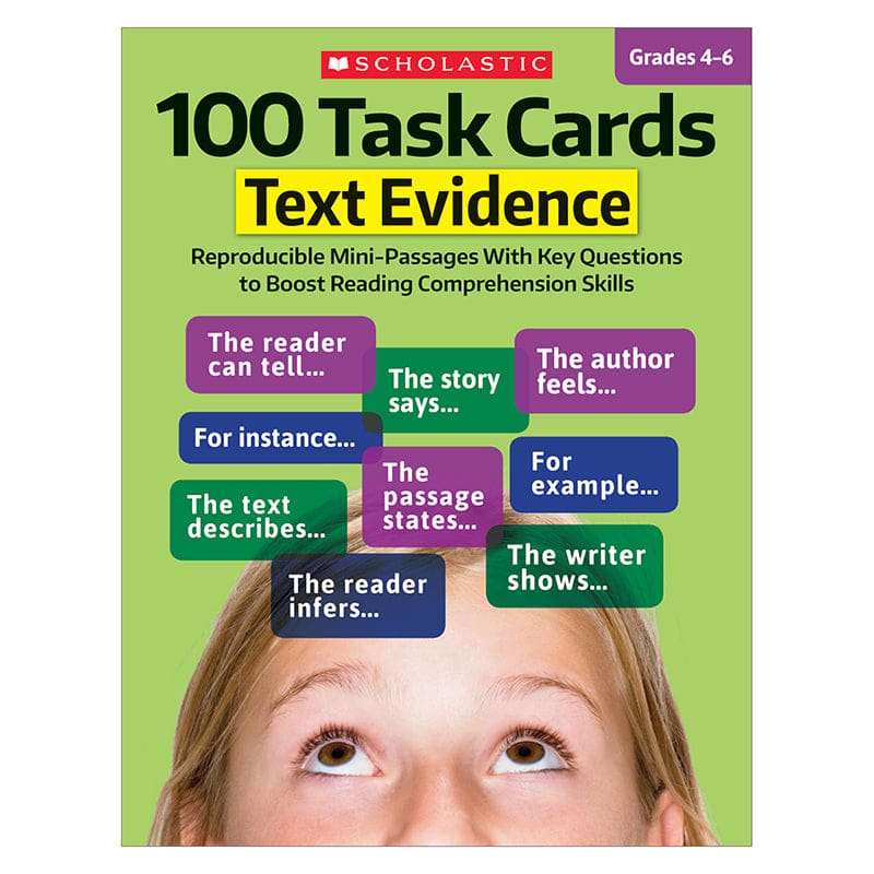 100 Task Cards Text Evidence (Pack of 3) - Comprehension - Scholastic Teaching Resources